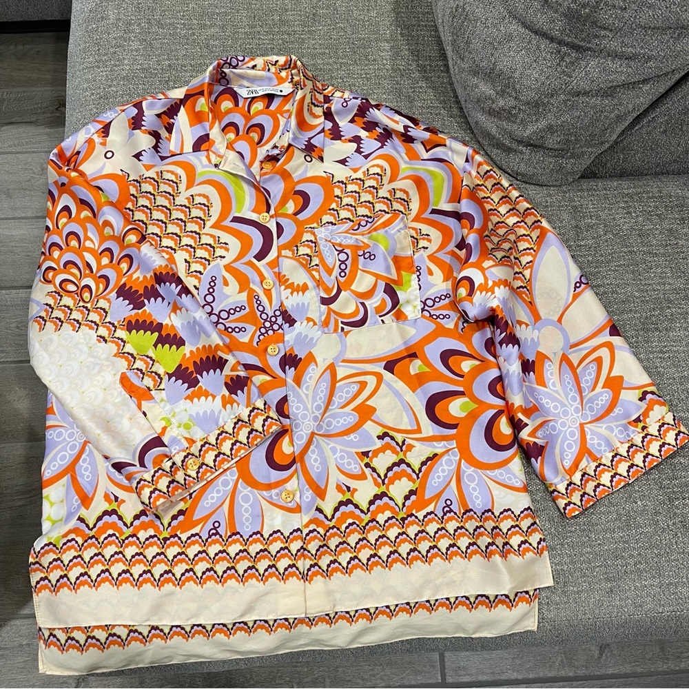 Zara Multicolor Floral Shirt